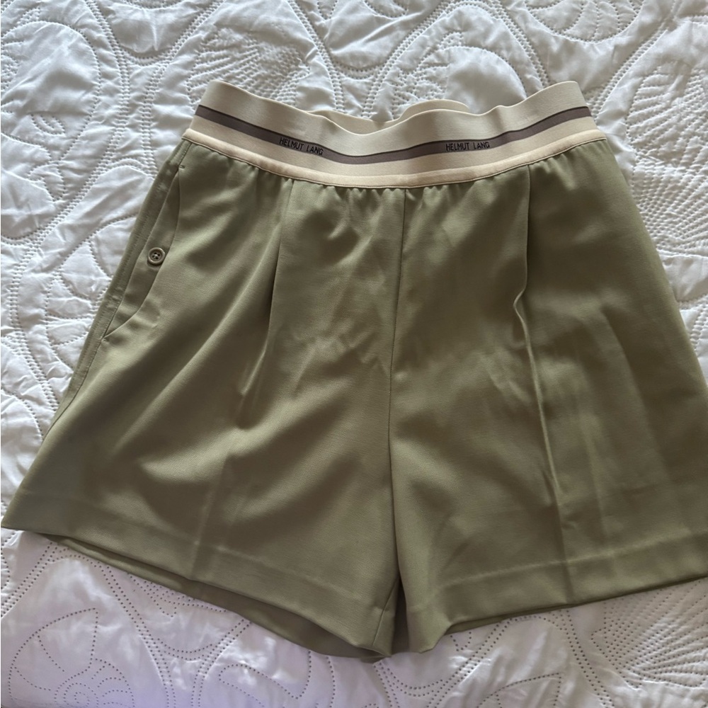 Helmut Lang Tan High Waist Shorts